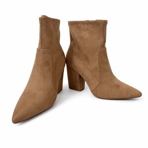 On 34th Womens Lydiaa Pointed-Toe Blo Camel Micro , Size 5.5 , NEW